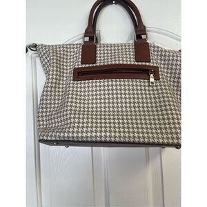 New Jen & Co Women's Khaki Tribal Aztec Print Tote Satchel Shoulder Bag